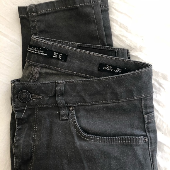 ZARA Grey Slim Fit Jeans/Pants - Picture 7 of 7